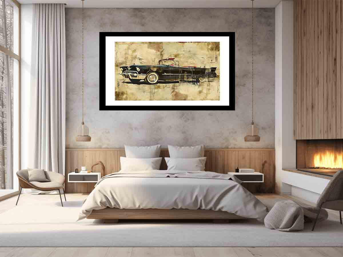 Vintage Car Framed Print - High-Quality, Ready-to-Hang Art - BEYRUN