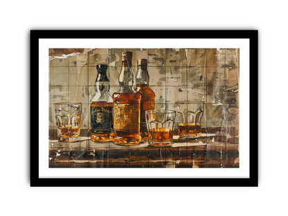 Vintage Whiskey Framed Print - High-Quality Wall Art for Whiskey Enthusiasts - BEYRUN