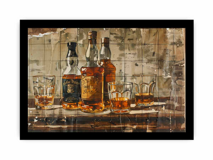 Vintage Whiskey Framed Print - High-Quality Wall Art for Whiskey Enthusiasts - BEYRUN