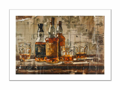 Vintage Whiskey Framed Print - High-Quality Wall Art for Whiskey Enthusiasts - BEYRUN