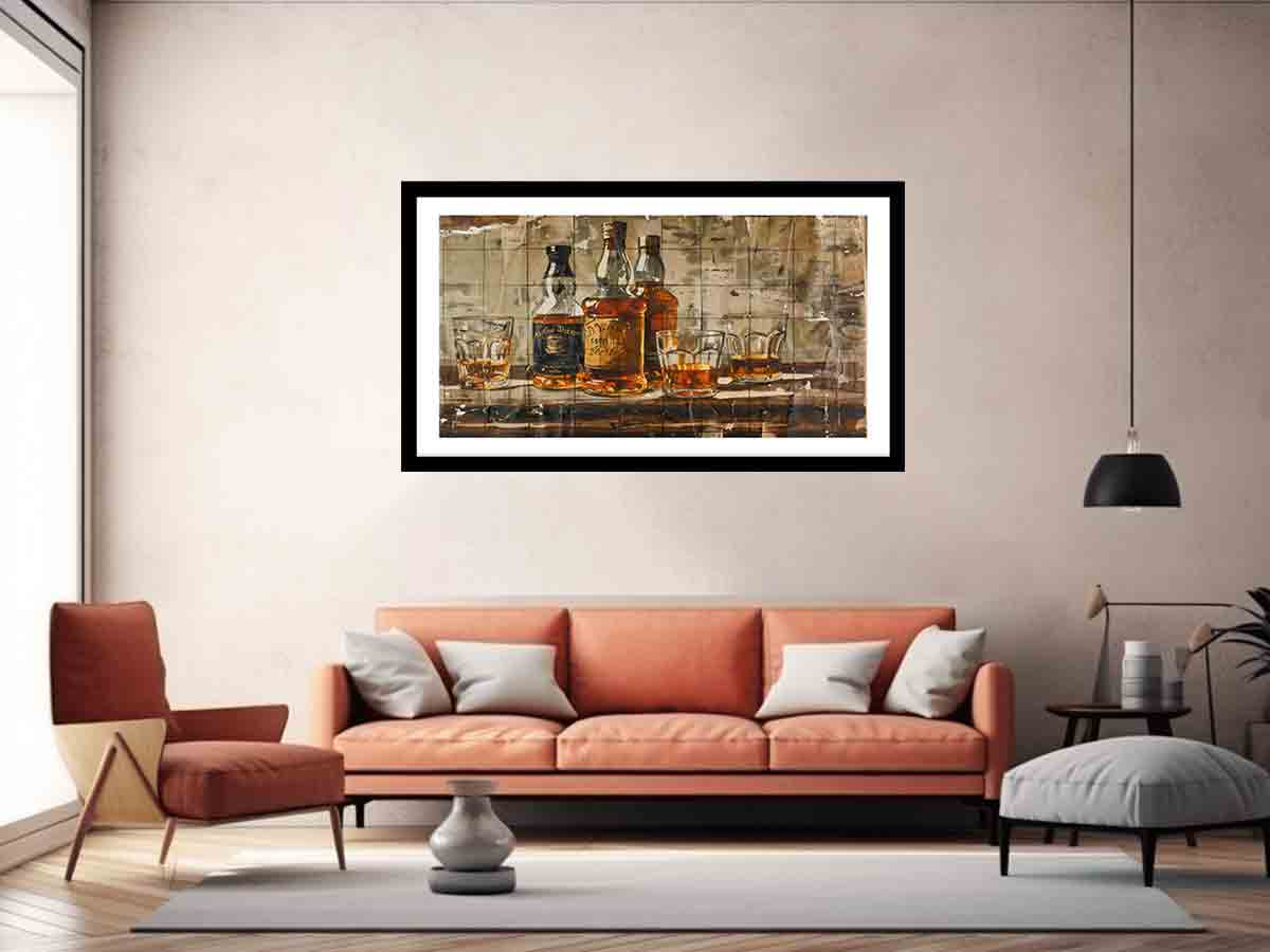 Vintage Whiskey Framed Print - High-Quality Wall Art for Whiskey Enthusiasts - BEYRUN