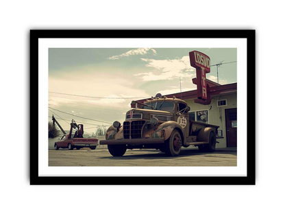 Vintage Truck Framed Print - Classic Decor for Your Home | High-Quality Wall Art - BEYRUN