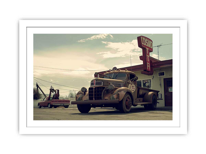 Vintage Truck Framed Print - Classic Decor for Your Home | High-Quality Wall Art - BEYRUN