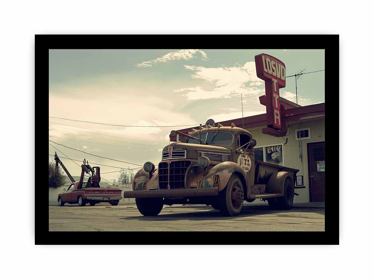 Vintage Truck Framed Print - Classic Decor for Your Home | High-Quality Wall Art - BEYRUN