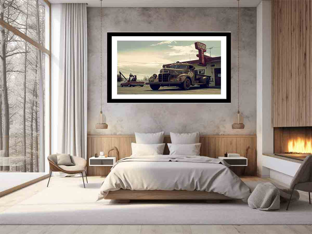 Vintage Truck Framed Print - Classic Decor for Your Home | High-Quality Wall Art - BEYRUN