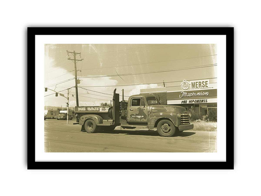 Vintage Truck Framed Print - High-Quality Paper & Radiata Pine Wood Frame | Ready to Hang - BEYRUN