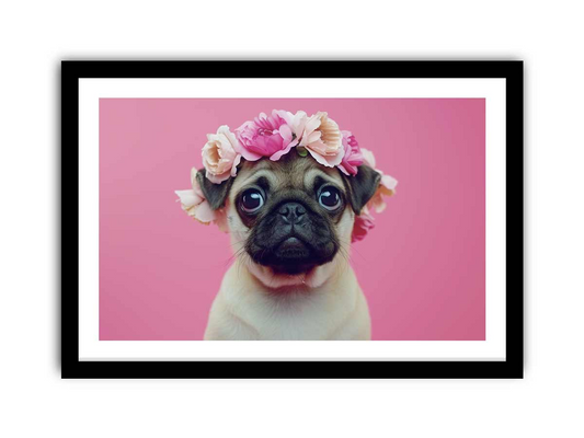 Pug Dog Framed Print - High-Quality Wall Art | Ready to Hang - BEYRUN