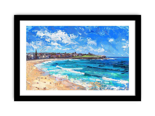 Bondi Beach Art Framed Print - High-Resolution Photography | Premium Pine Wood Frame | Ready to Hang - BEYRUN