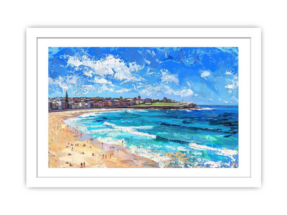 Bondi Beach Art Framed Print - High-Resolution Photography | Premium Pine Wood Frame | Ready to Hang - BEYRUN