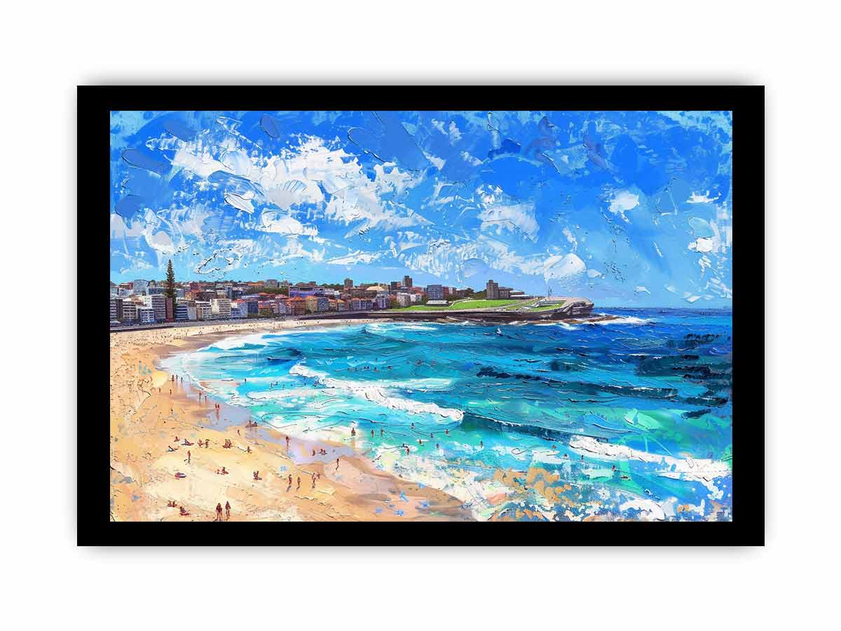 Bondi Beach Art Framed Print - High-Resolution Photography | Premium Pine Wood Frame | Ready to Hang - BEYRUN