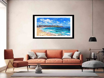 Bondi Beach Art Framed Print - High-Resolution Photography | Premium Pine Wood Frame | Ready to Hang - BEYRUN