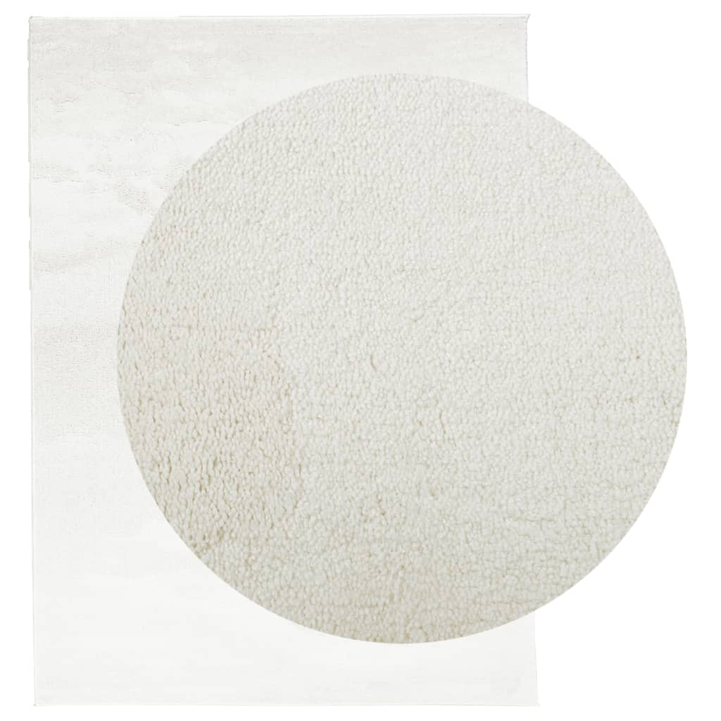 vidaXL OVIEDO Short Pile Rug - Cream, 240x340 cm | Soft & Durable - BEYRUN