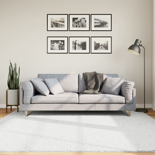 vidaXL OVIEDO Short Pile Grey Rug - 200x200 cm | Super Soft & Durable | Perfect for Living Room, Bedroom & Office - BEYRUN