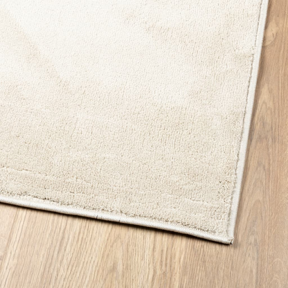 vidaXL OVIEDO Short Pile Beige Rug - Soft Polyester, 200x200 cm - OEKO-TEX Certified | Ideal for Living Rooms, Bedrooms & Offices - BEYRUN