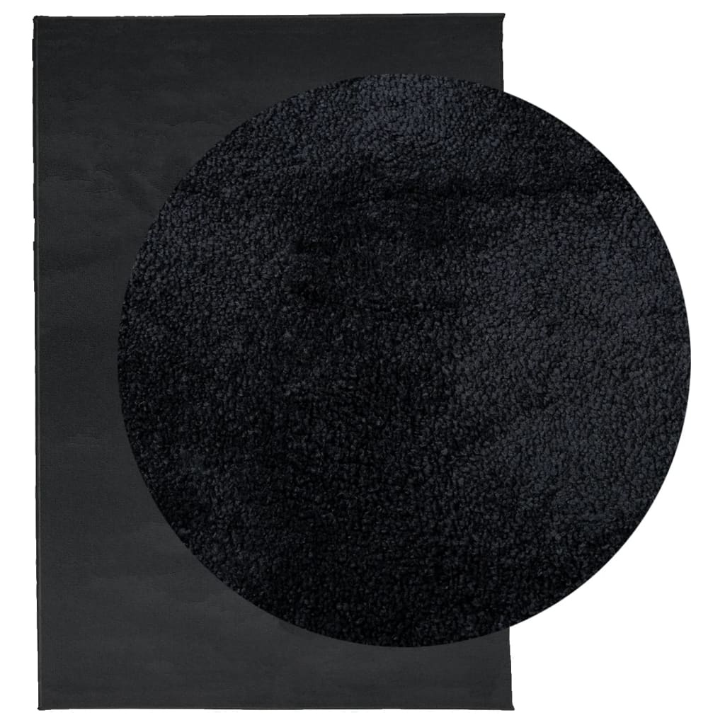 vidaXL OVIEDO Short Pile Rug – Ultra-Soft, Modern & Durable Floor Covering, 200x280 cm, Black - BEYRUN