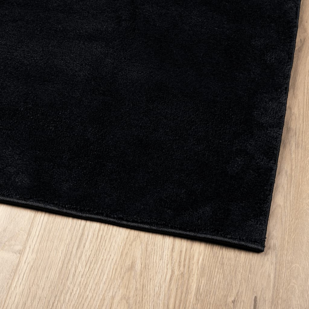 vidaXL OVIEDO Short Pile Rug – Ultra-Soft, Modern & Durable Floor Covering, 200x280 cm, Black - BEYRUN