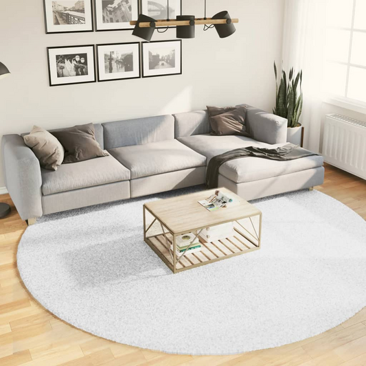 vidaXL Rug OVIEDO Short Pile Grey Ø 280 cm - Soft, Durable, and Stylish Area Rug - BEYRUN