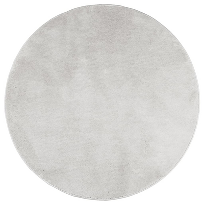 vidaXL OVIEDO Short Pile Round Area Rug - Grey, 240 cm - Ideal for Living Rooms & Bedrooms - BEYRUN