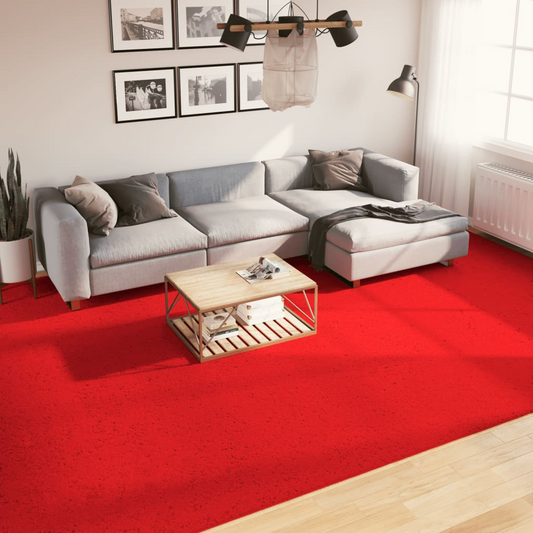 vidaXL OVIEDO Red Short Pile Rug - 300x400 cm | Luxurious Area Rug for Home Decor - BEYRUN