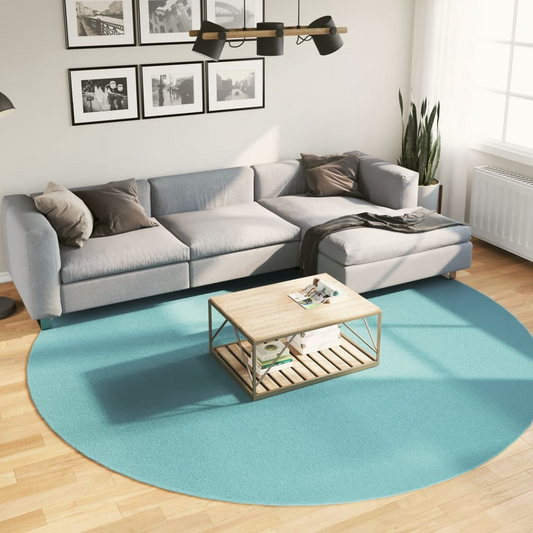 vidaXL OVIEDO Green Short Pile Rug - 280 cm Diameter | Soft & Durable Area Rug for Living Room & Bedroom - BEYRUN