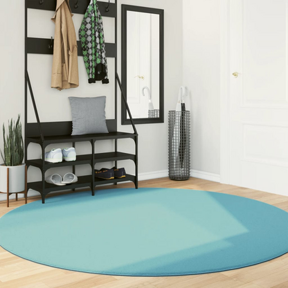 vidaXL OVIEDO Green Short Pile Rug - 200 cm Diameter, Super Soft Polyester, OEKO-TEX Certified - Perfect for Any Room - BEYRUN