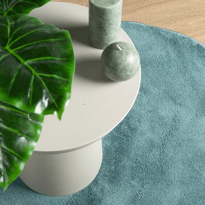 vidaXL OVIEDO Green Short Pile Rug - 200 cm Diameter, Super Soft Polyester, OEKO-TEX Certified - Perfect for Any Room - BEYRUN