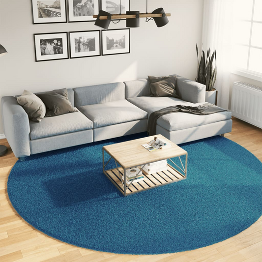 vidaXL Rug OVIEDO Short Pile Turquoise Ø 280 cm – Luxurious Comfort and Style - BEYRUN