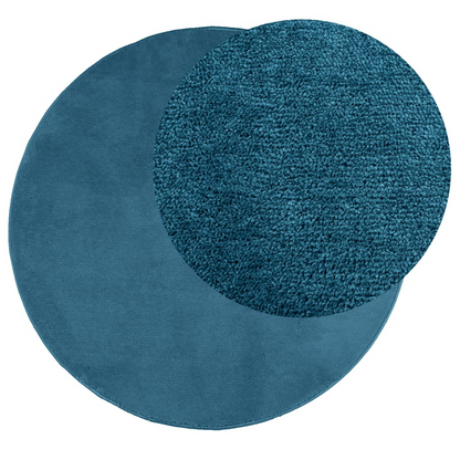 vidaXL OVIEDO Soft Turquoise Area Rug - 240 cm Diameter, Cozy & Durable for Living Room, Bedroom, Office - BEYRUN