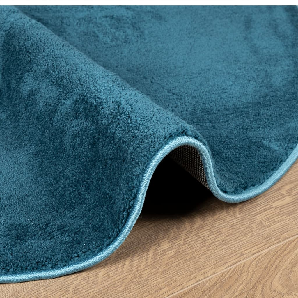 vidaXL OVIEDO Soft Turquoise Area Rug - 240 cm Diameter, Cozy & Durable for Living Room, Bedroom, Office - BEYRUN