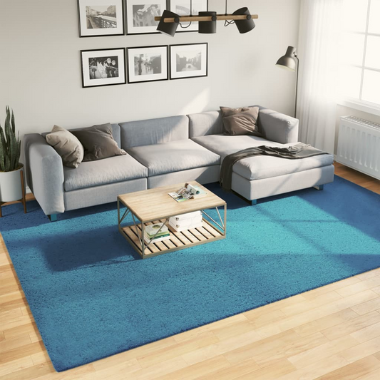 vidaXL OVIEDO Short Pile Rug - Turquoise, 240x340 cm - Super Soft, Durable and Stylish - BEYRUN