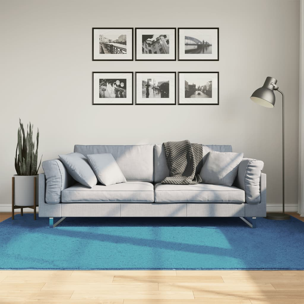 vidaXL OVIEDO Short Pile Rug - Turquoise, 160x230 cm | Super Soft and Durable for Any Room - BEYRUN