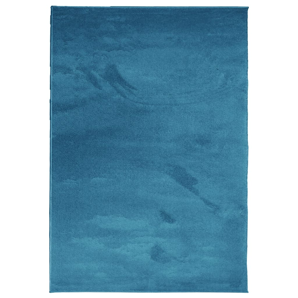 vidaXL OVIEDO Short Pile Rug - Turquoise, 160x230 cm | Super Soft and Durable for Any Room - BEYRUN