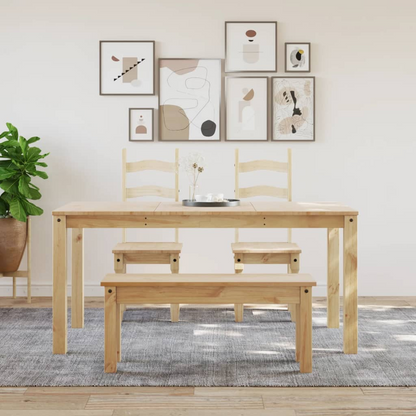 vidaXL Panama Dining Table | Solid Pine Wood | Elegant Minimalist Design | 160x80x75 cm - BEYRUN