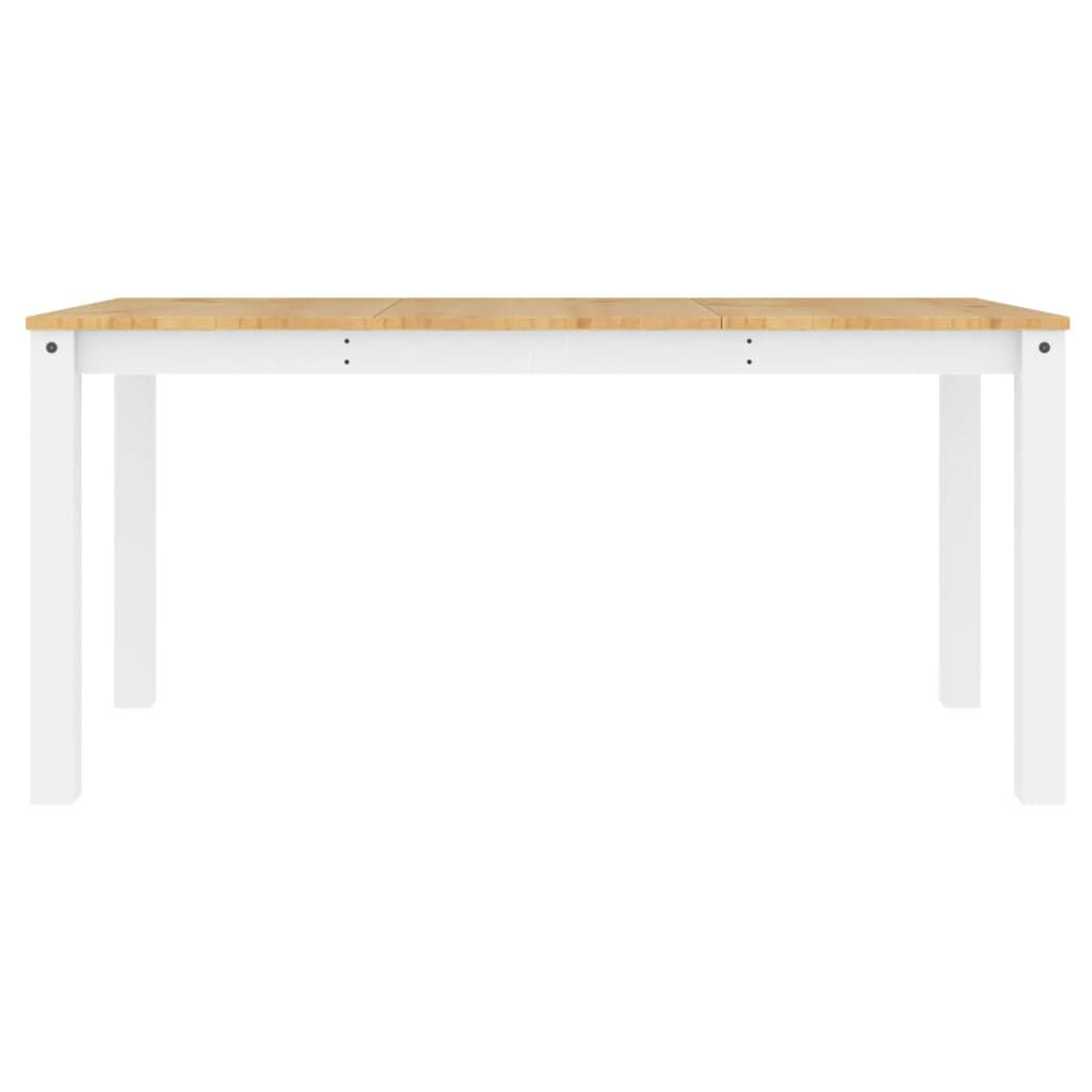 vidaXL Panama White Dining Table - Solid Pine Wood | Minimalist Design | Easy to Clean - BEYRUN