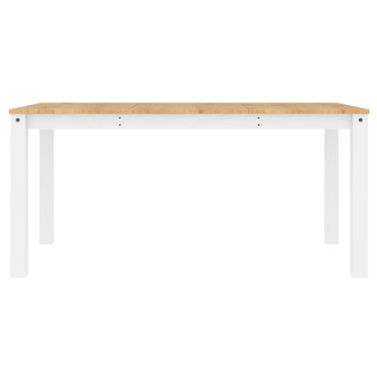 vidaXL Panama White Dining Table - Solid Pine Wood | Minimalist Design | Easy to Clean - BEYRUN