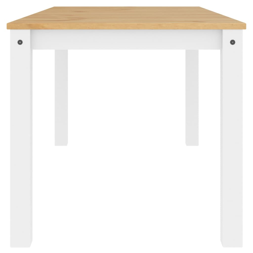 vidaXL Panama White Dining Table - Solid Pine Wood | Minimalist Design | Easy to Clean - BEYRUN