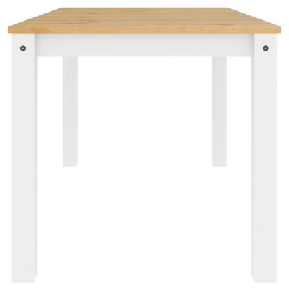 vidaXL Panama White Dining Table - Solid Pine Wood | Minimalist Design | Easy to Clean - BEYRUN