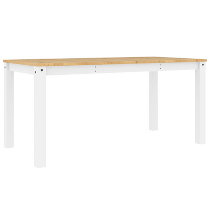 vidaXL Panama White Dining Table - Solid Pine Wood | Minimalist Design | Easy to Clean - BEYRUN