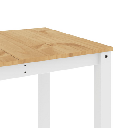 vidaXL Panama White Dining Table - Solid Pine Wood | Minimalist Design | Easy to Clean - BEYRUN