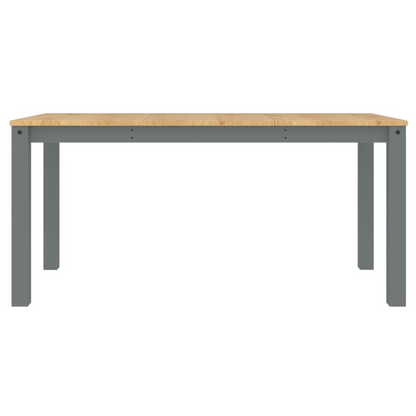 vidaXL Dining Table Panama Grey | Solid Pine Wood, Elegant Minimalist Design, 160x80x75 cm - BEYRUN