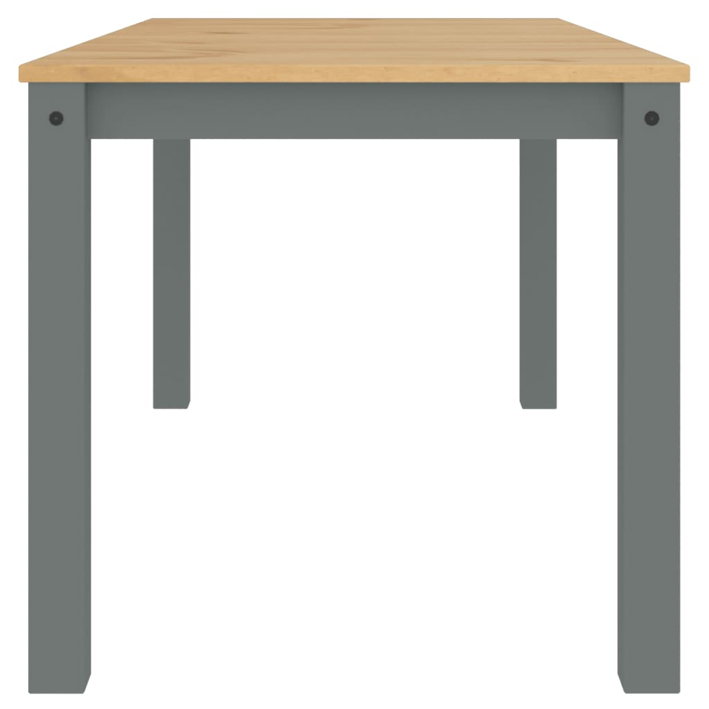 vidaXL Dining Table Panama Grey | Solid Pine Wood, Elegant Minimalist Design, 160x80x75 cm - BEYRUN