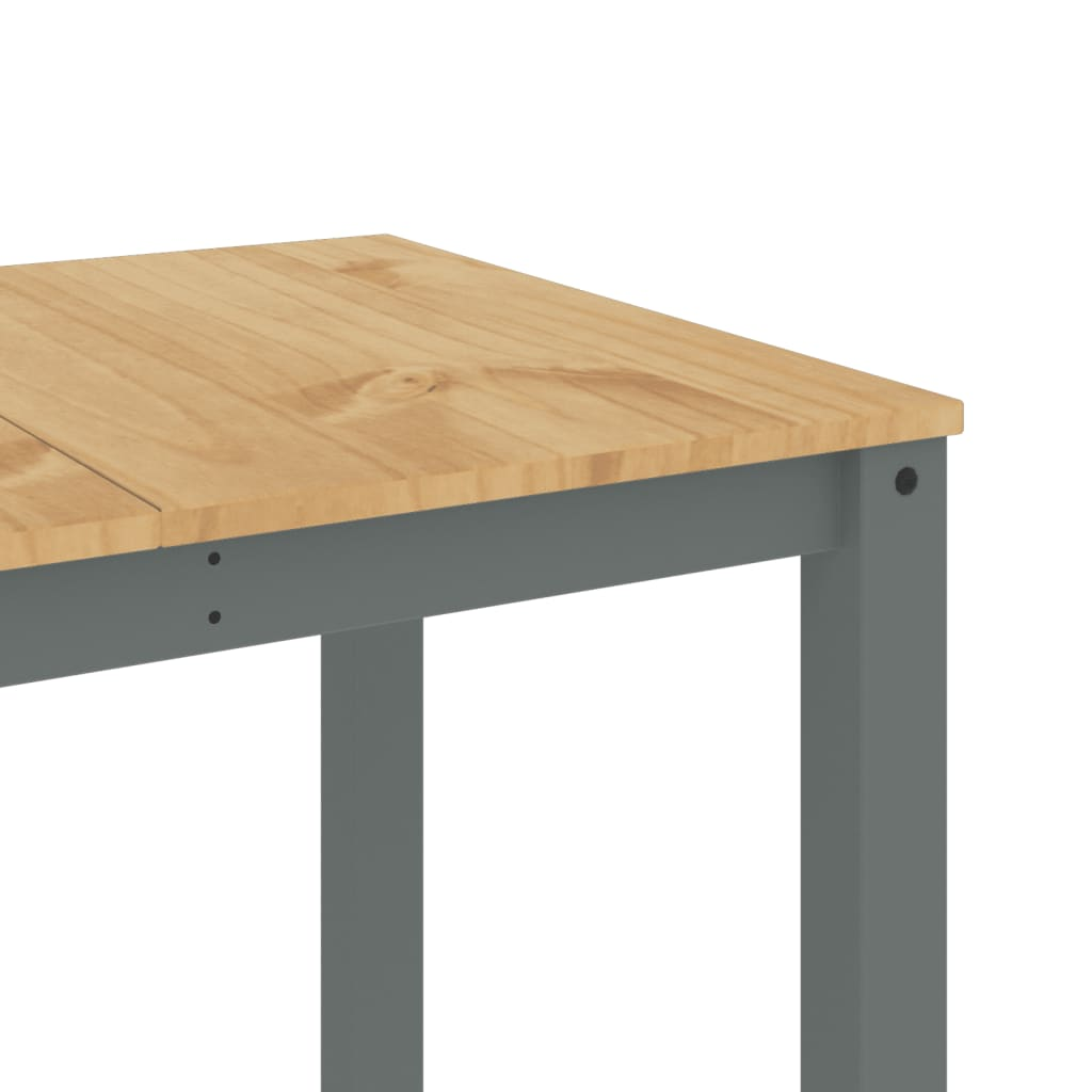 vidaXL Dining Table Panama Grey | Solid Pine Wood, Elegant Minimalist Design, 160x80x75 cm - BEYRUN