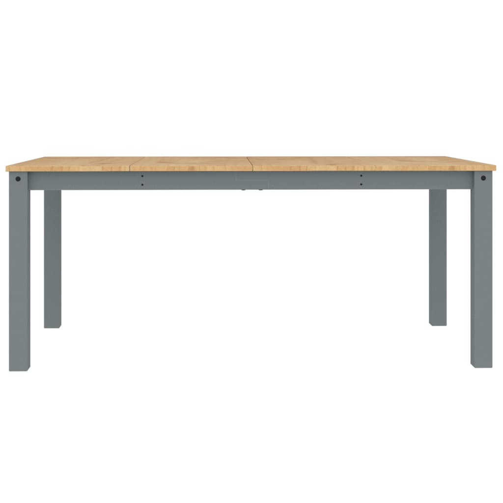 vidaXL Solid Pine Wood Dining Table in Panama Grey - 180x90x75 cm | Minimalist Design, Rustic Charm, Durable Quality - BEYRUN