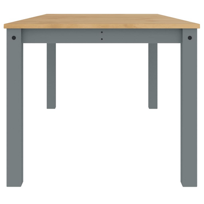 vidaXL Solid Pine Wood Dining Table in Panama Grey - 180x90x75 cm | Minimalist Design, Rustic Charm, Durable Quality - BEYRUN