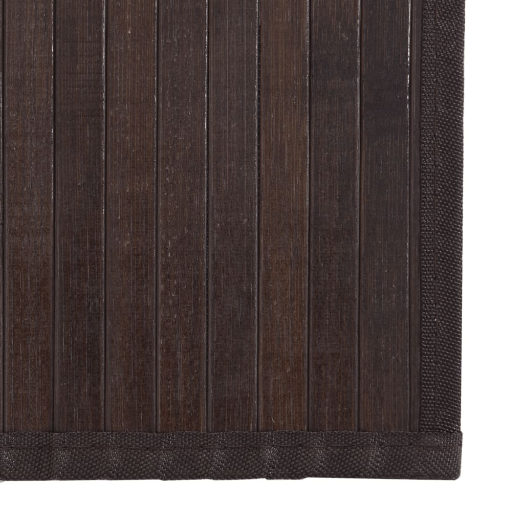 vidaXL Dark Brown Rectangular Bamboo Rug - 100x500 cm | Natural & Durable Floor Covering - BEYRUN