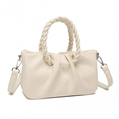 Miss Lulu PU Leather Cross Body Bag - Beige | Elegant & Functional Handbag for Modern Women - BEYRUN