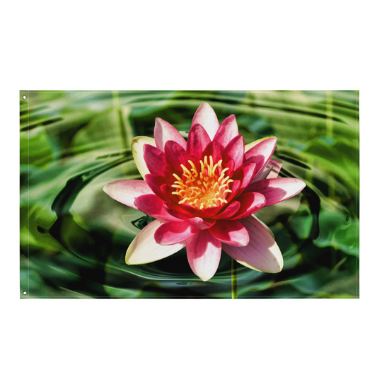 Lily Flower Painting Wall Art Flag Tapestry - Beautiful Easy-to-Care-for Interior Decor - BEYRUN