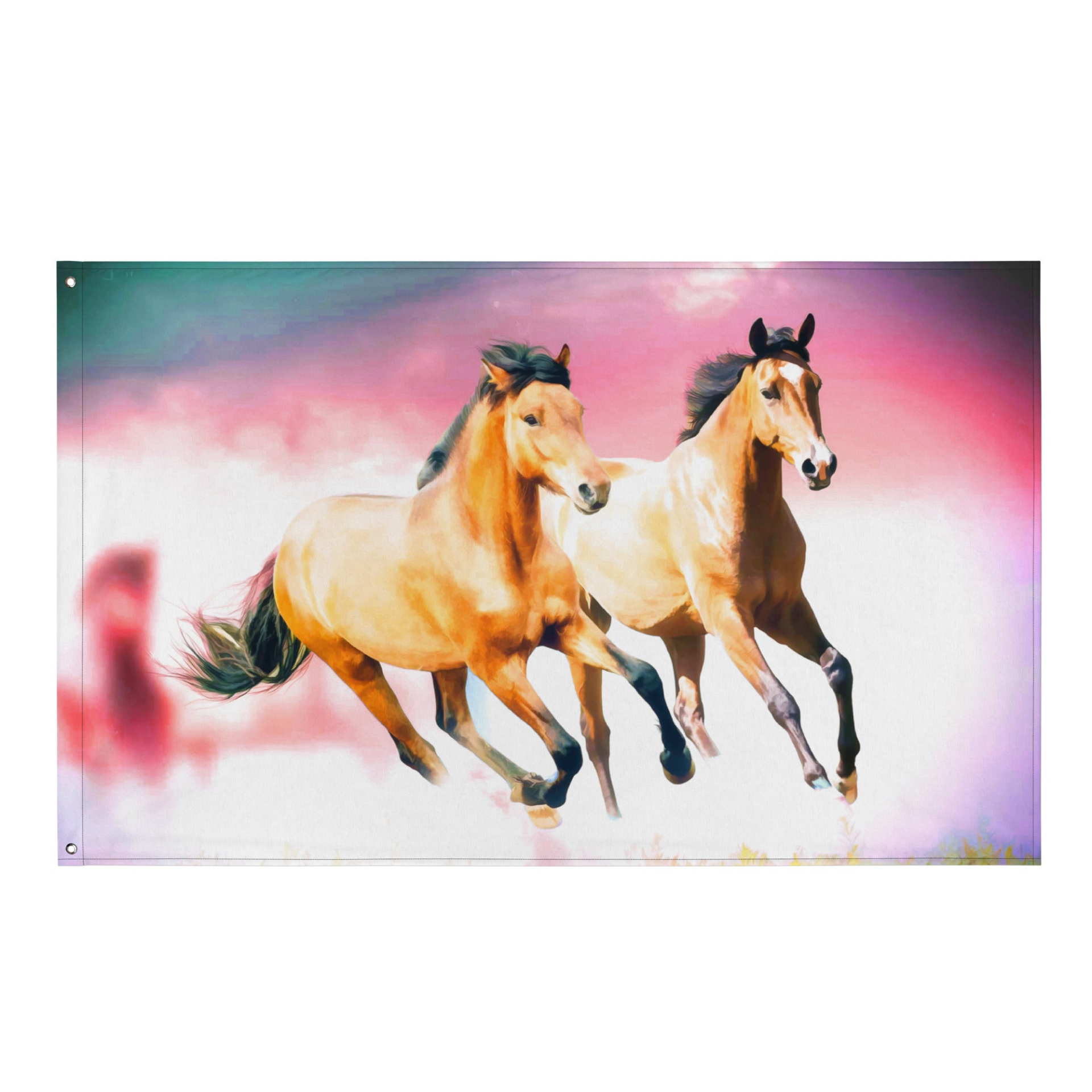 Stunning Running Horse Art Painting Flag Tapestry – Versatile Wall Decor - BEYRUN