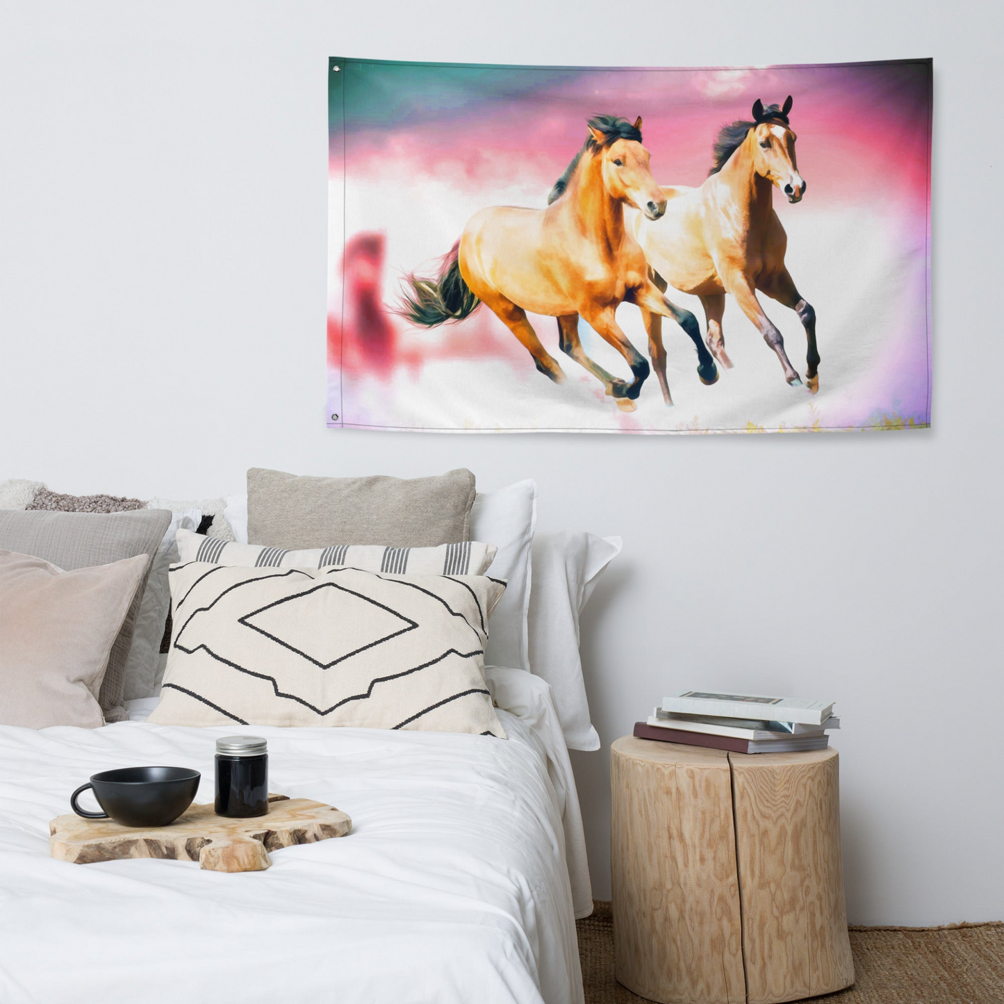 Stunning Running Horse Art Painting Flag Tapestry – Versatile Wall Decor - BEYRUN