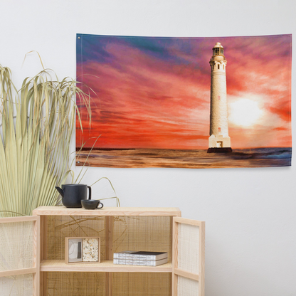 Lighthouse Wall Art Painting Flag Tapestry – Elegant Coastal Decor for Home - BEYRUN